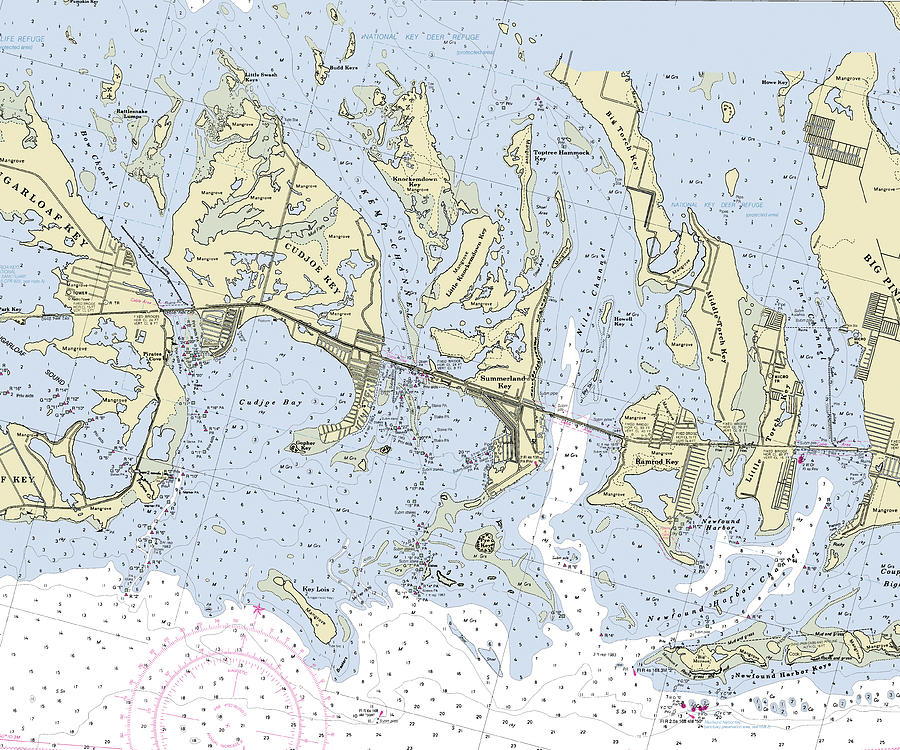 summerland-key-cudjoe-florida-nautical-chart-digital-art-by-sea-koast