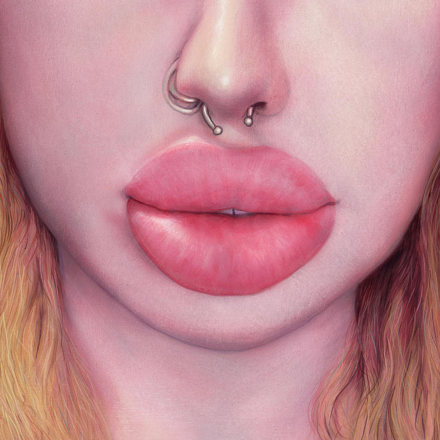 Summers Lips Painting by James W Johnson