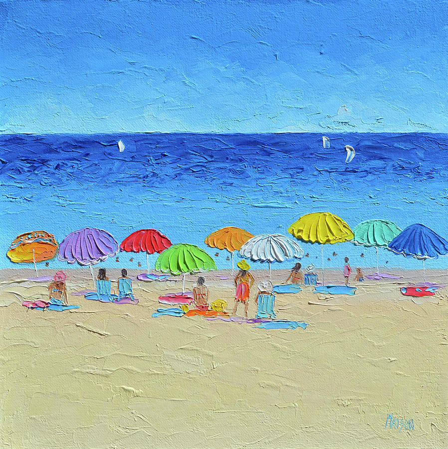 Impressionism Painting - Summertime - Beach Art by Jan Matson
