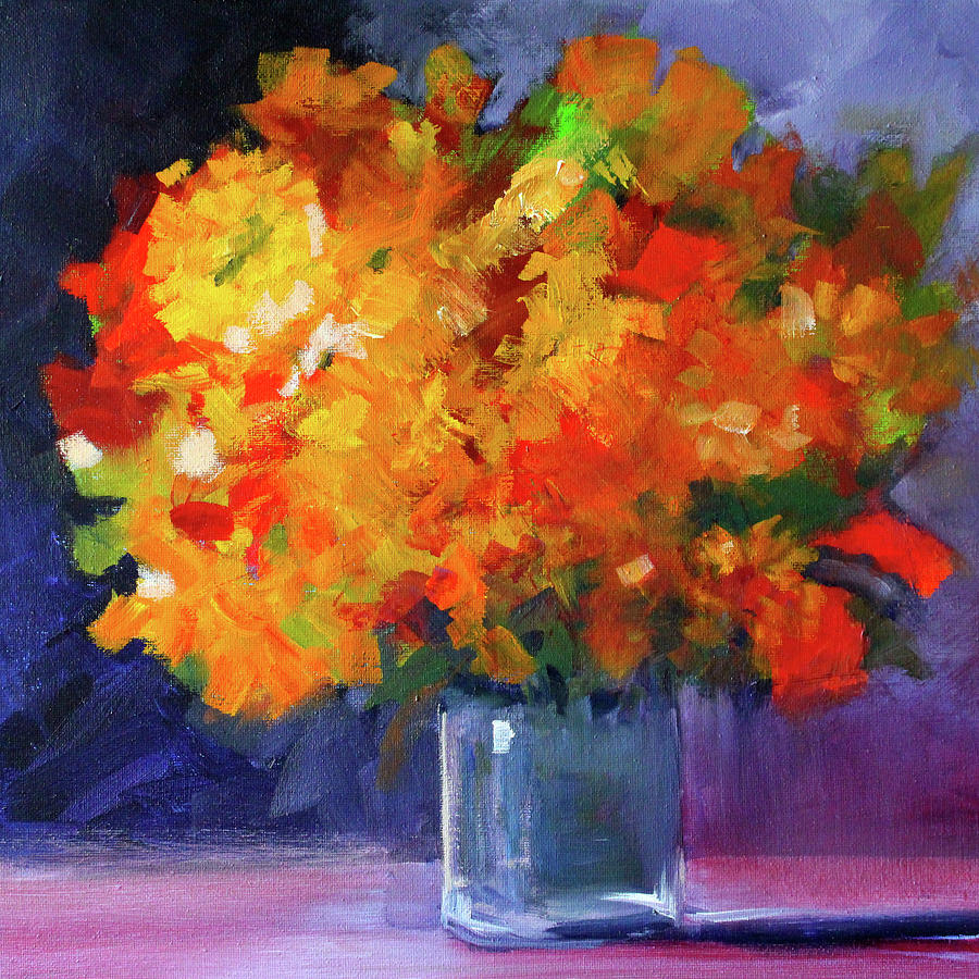 Summertime Bouquet Painting by Nancy Merkle