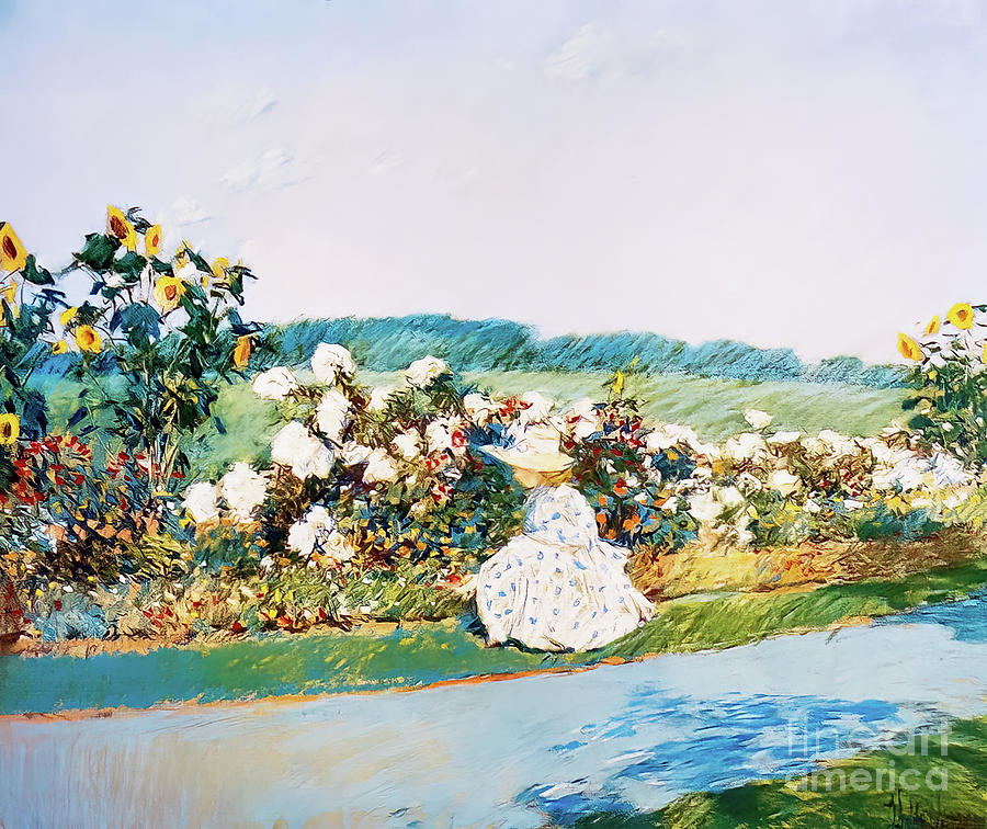 Summertime by Childe Hassam 1891 Painting by Childe Hassam
