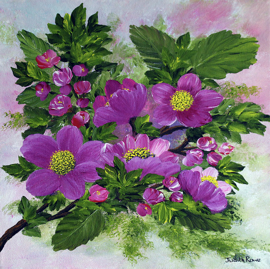 Summertime Petals Painting by Judith Rowe