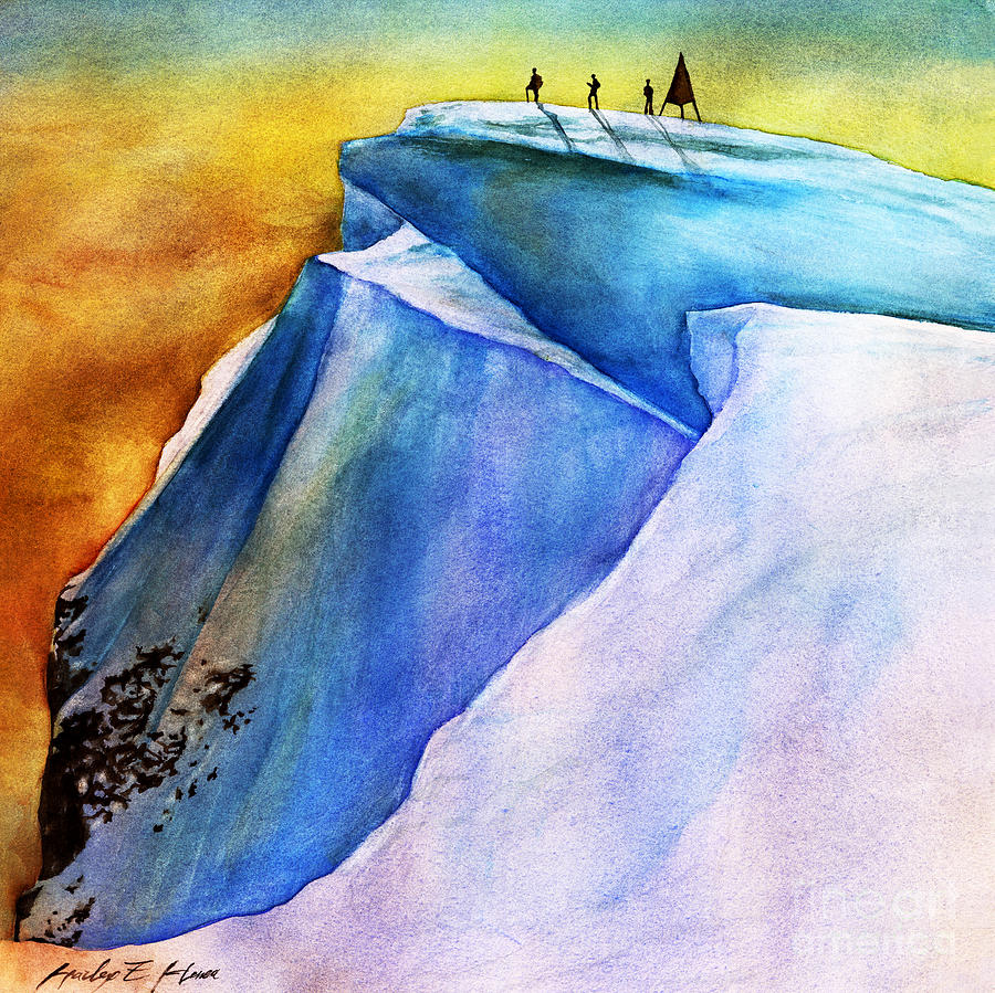 Summit - Snowy Mountain Painting