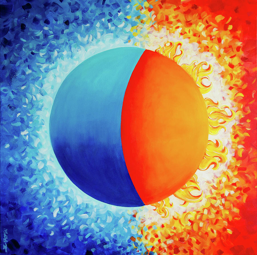 Sun and Moon Painting by Deb Breton | Pixels