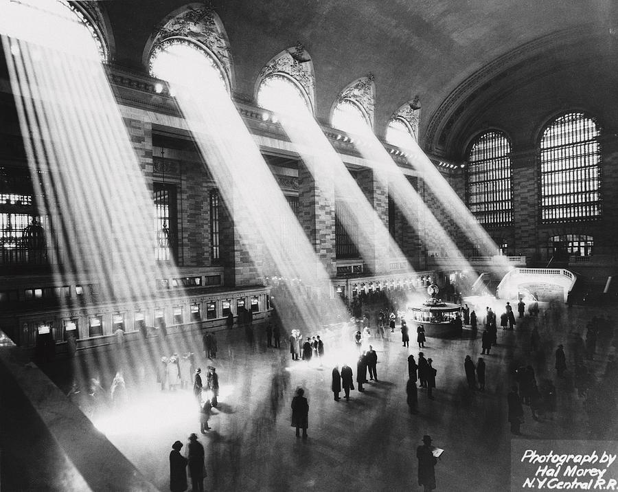 Sun Beams Into Grand Central Station Photograph by Hal Morey