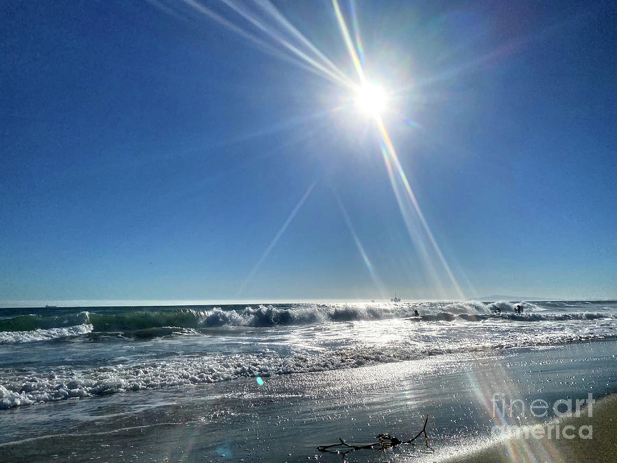 Sun Beams on the Ocean Photograph by Katherine Erickson
