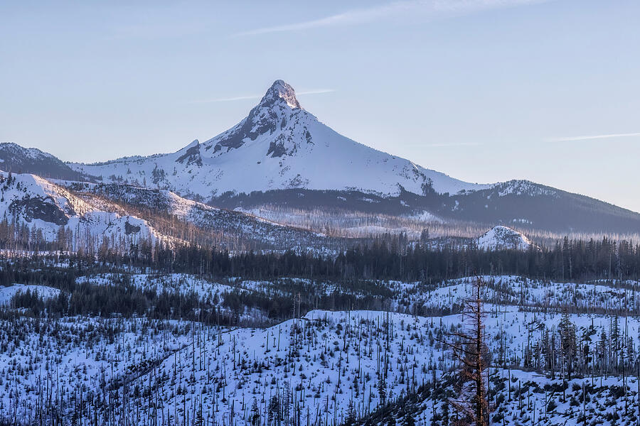 Mountain Photograph - Sun Beginning to Set on Mount Washington by Belinda Greb