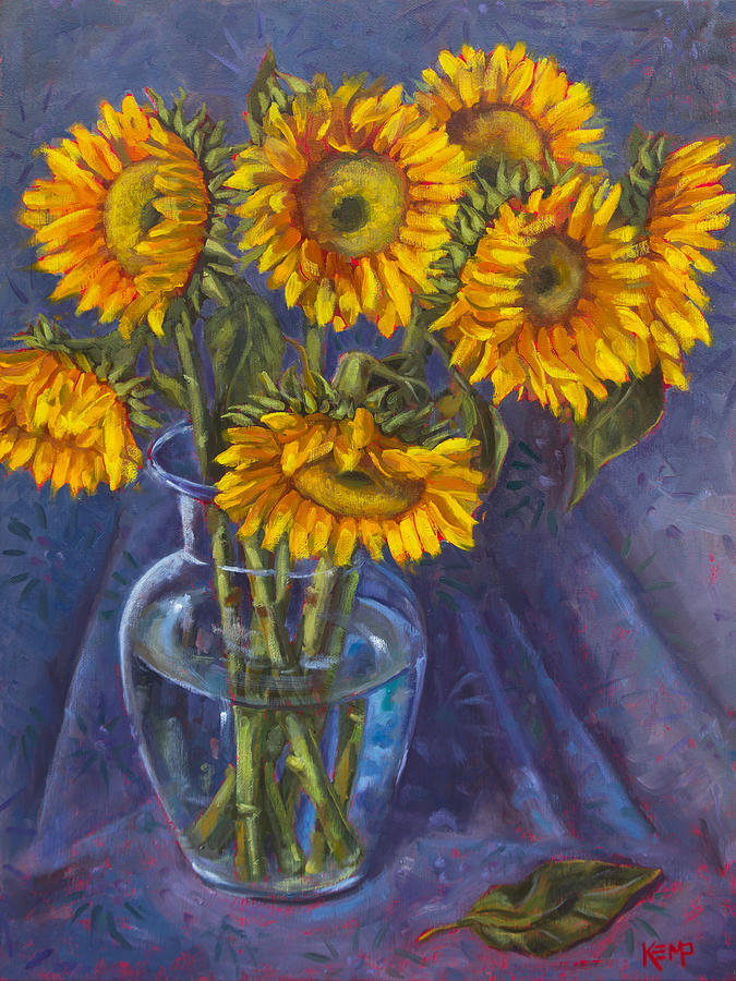Sunflower Painting - Sun Bunch by Tara D Kemp