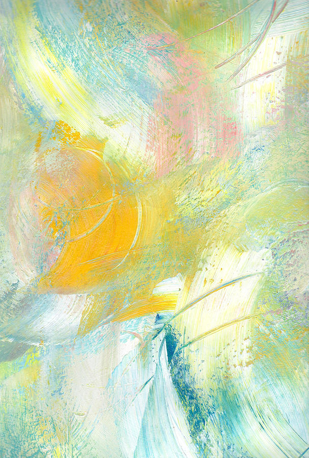 Yellow Painting - Sun Burst by Patricia Cleasby