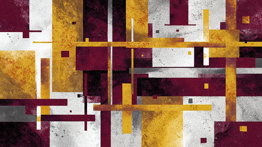 Sun Devil Geometry Digital Art by Noah Parker - Pixels