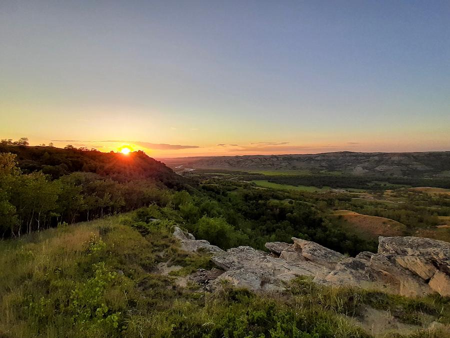 Sun Down on the Badlands Photograph by Amanda R Wright