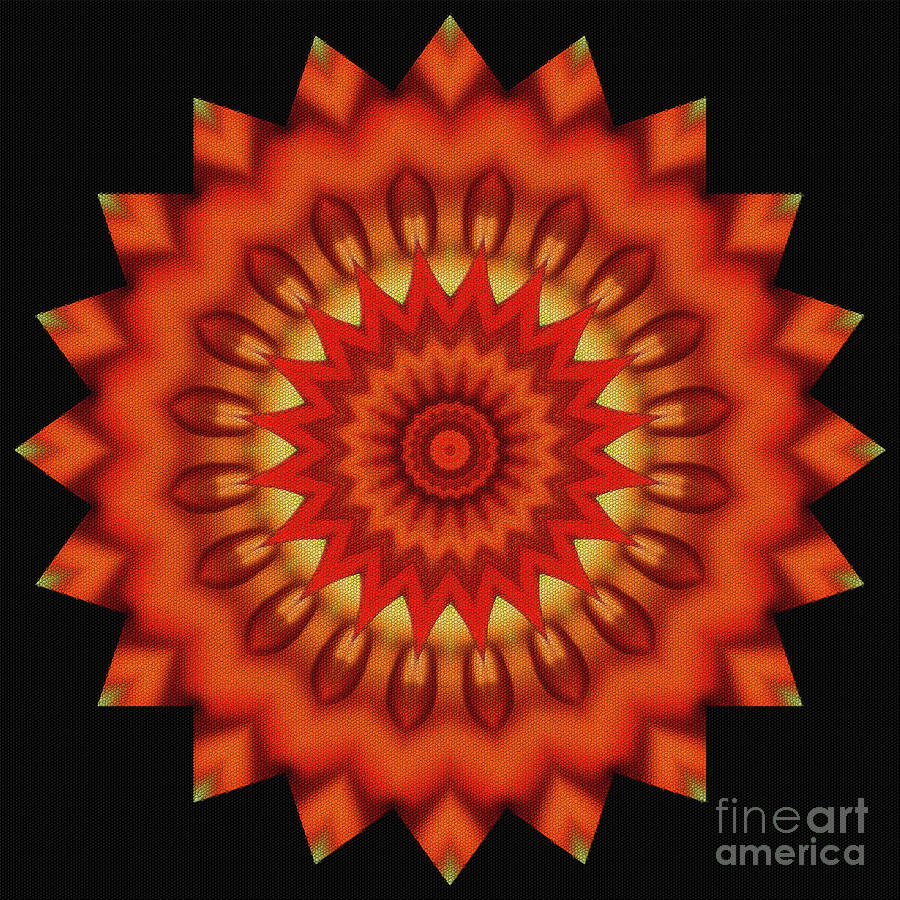 Sun Flare Mandala Digital Art by Yvonne Johnstone