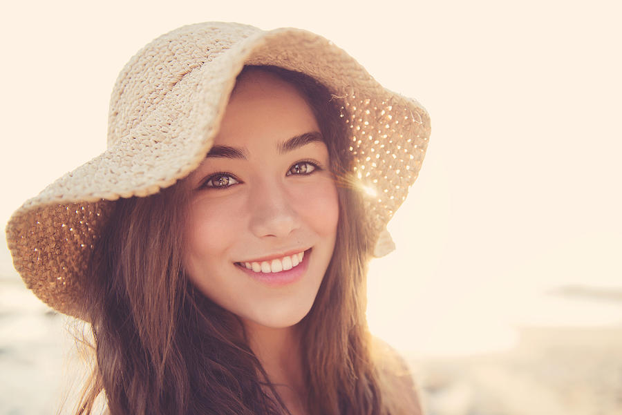 Sun Flare Smile - Teen Girl Photograph by Layland Masuda