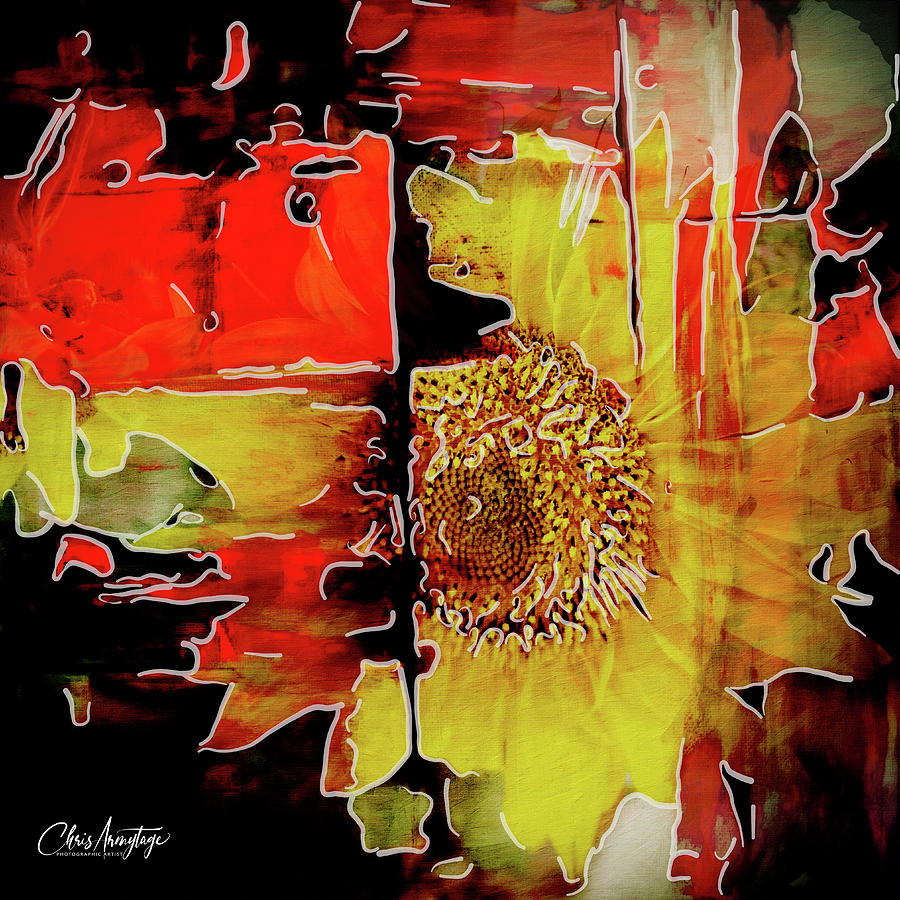 Sun Flares Abstract Painting by Chris Armytage