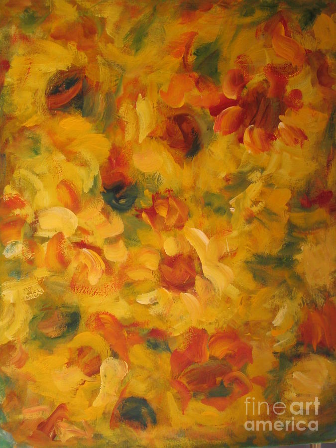 Sun flowers Painting by Fereshteh Stoecklein