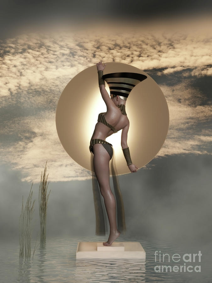 Summer Digital Art - Sun Goddess Art Deco by Shanina Conway