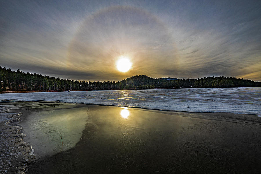 Sunset Photograph - Sun Halo Surprise by Spencer Jelinek