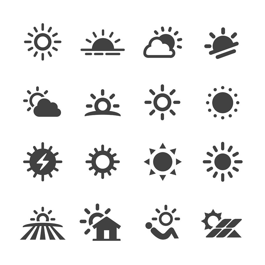 Sun Icons - Acme Series Drawing by -victor-