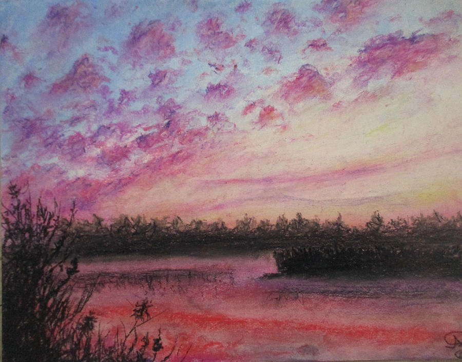 Sun Kissed Clouds Pastel by Jen Shearer