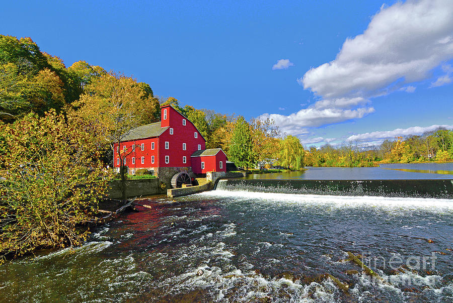 Sun-kissed Red Mill And Raritan River Photograph