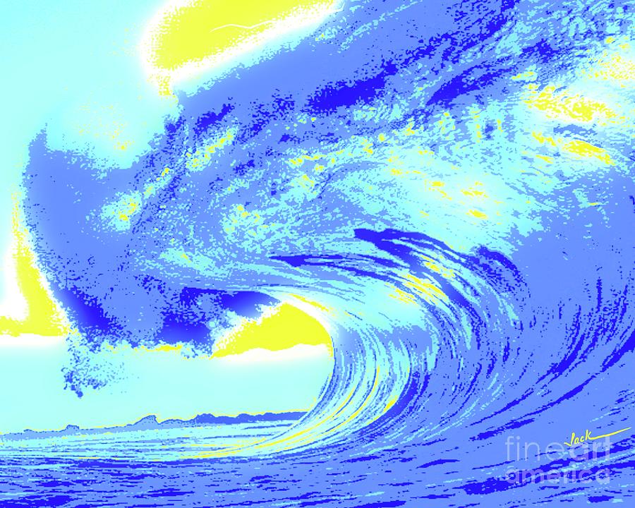 Wave Painting - Sun Kissed Wave by Jack Bunds Wave Painting - Sun Kissed Wave by Jack Bunds