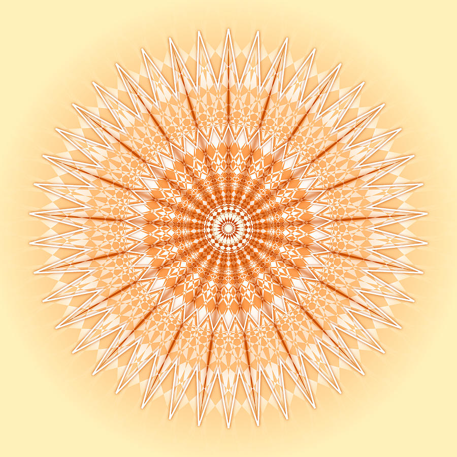 Sun Mandala Digital Art by Nina Baydur - Fine Art America