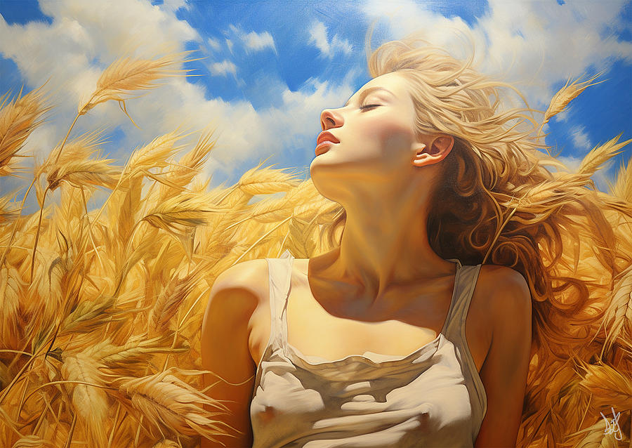 Sun on Ripened Grain Digital Art by Jackson Parrish