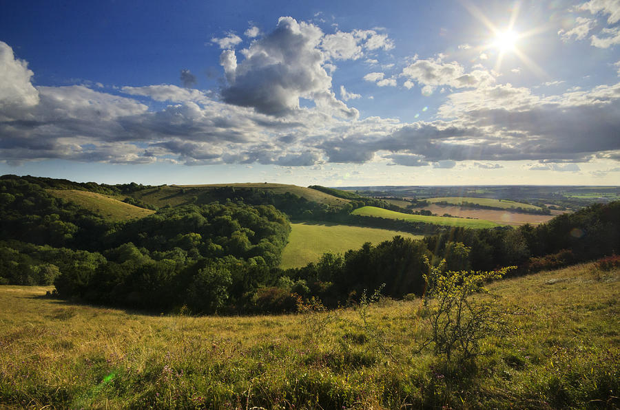 Sun over Old Winchester Hill Photograph by Richard Fairless