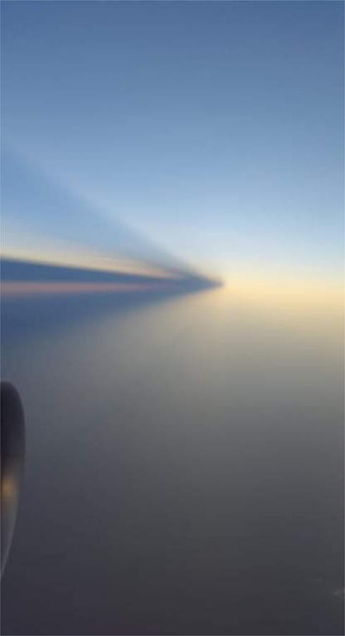Sun Rays from a Plane 1 KN43 Digital Art by Art Inspirity