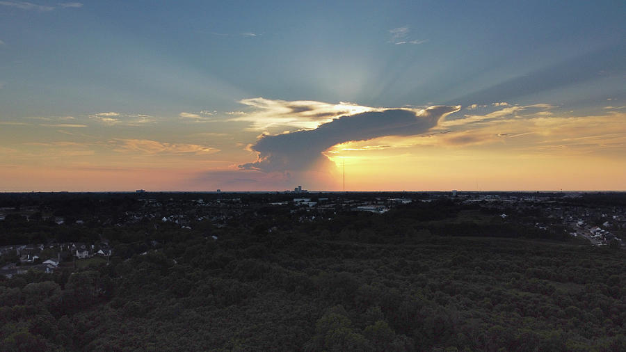 Sun Rays over Lexington Photograph by Shoeless Wonder