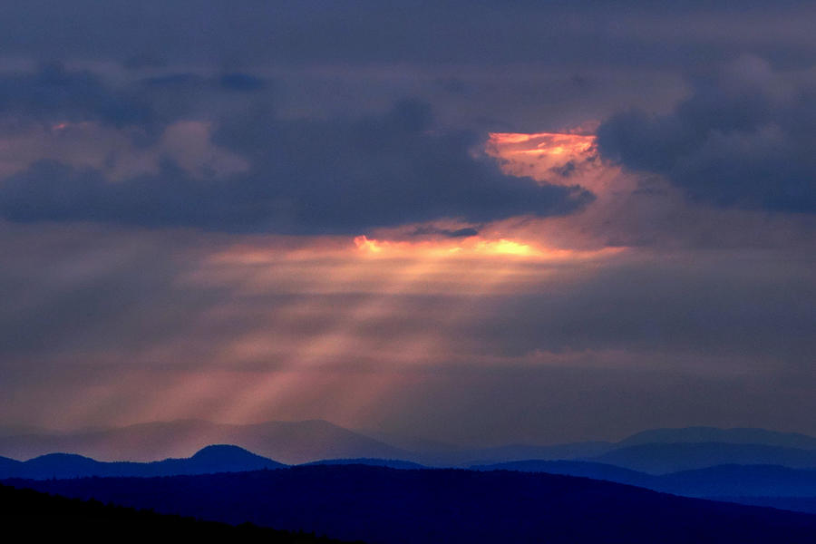 Sun Rays Over New England Photograph by Russel Considine