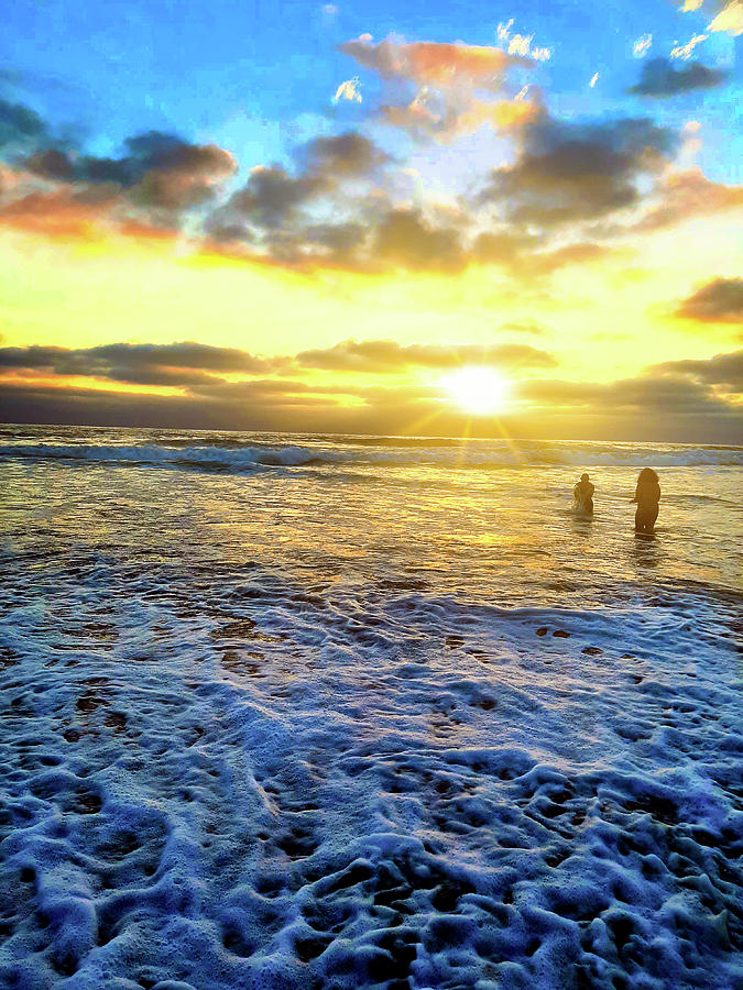 Sun rays over the Pacific Ocean, San Diego  Photograph by Chance Kafka