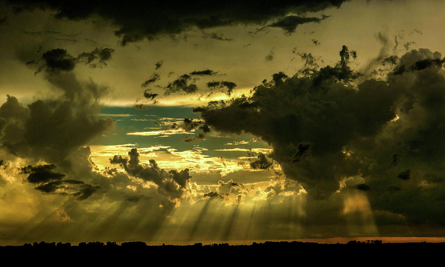 Sun Rays through Clouds 002 Photograph by James C Richardson