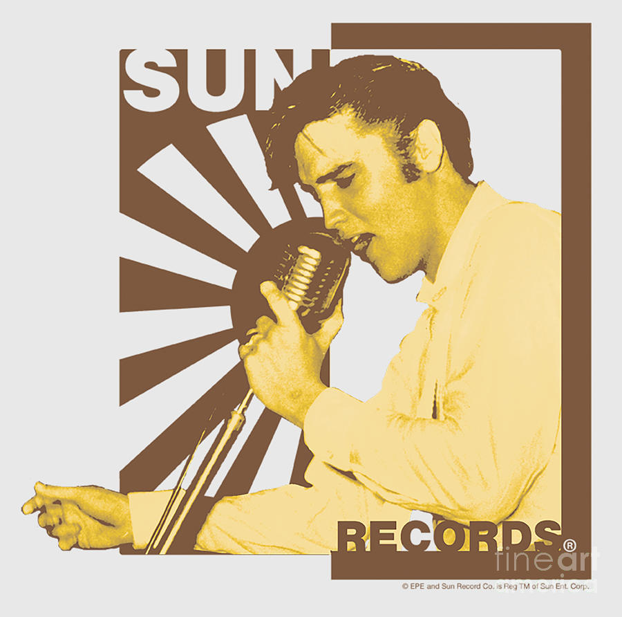 Elvis Presley Digital Art - Sun Records Music Independent Elvis On The Mic by Nicklas Householder