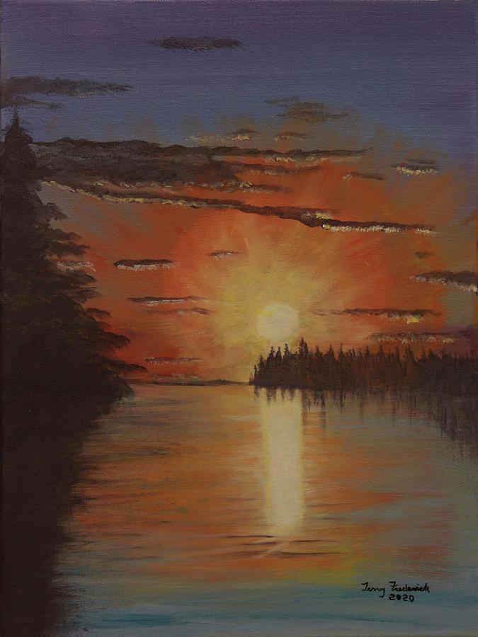 Sun Rise Painting by Terry Frederick