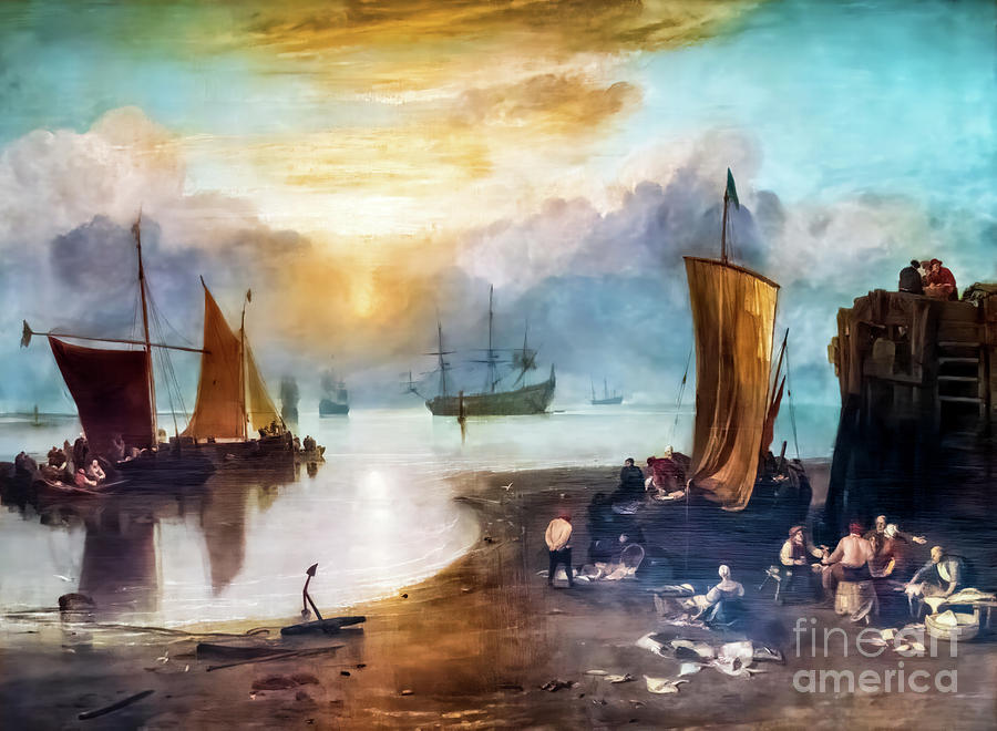 Sun Rising Through Vapour by JMW Turner 1807 Painting by JMW Turner