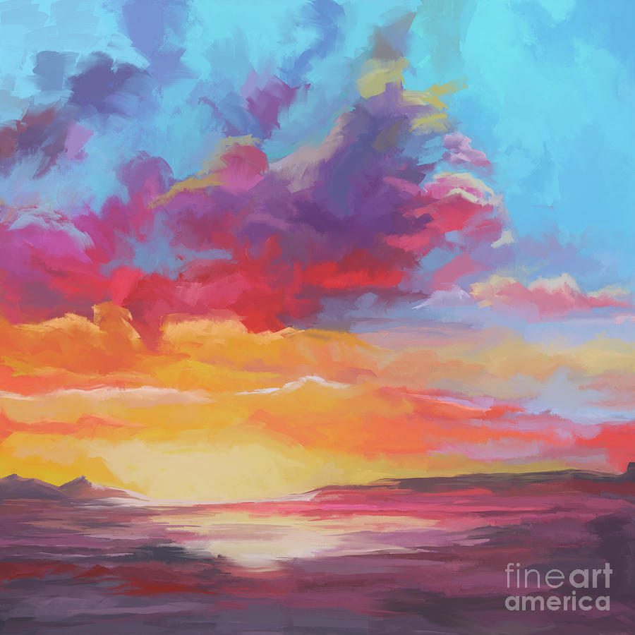 Sun Set 02 Painting by Tim Gilliland