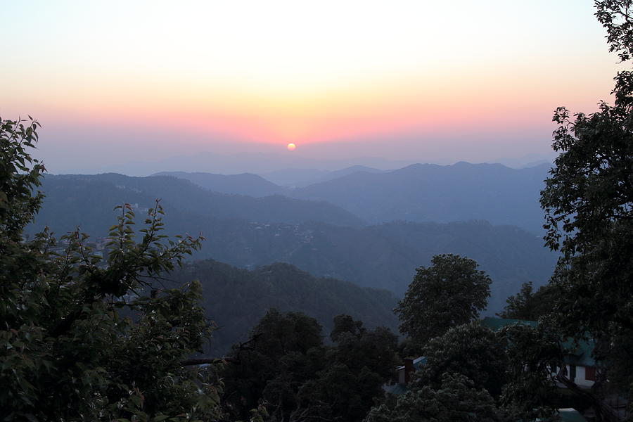 Sun set in hills Photograph by Tarun Chopra