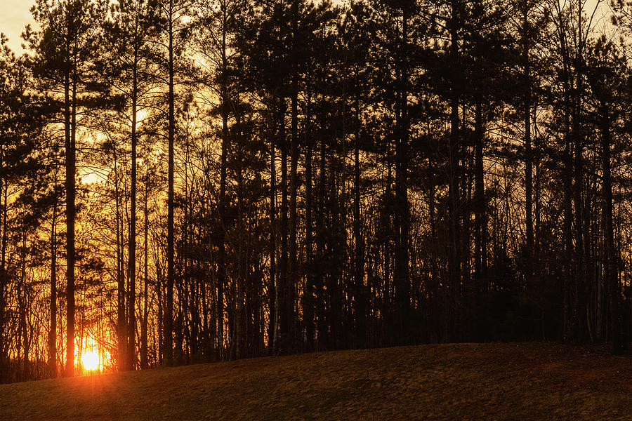Sun Sets Behind the Hill Photograph by Joni Eskridge