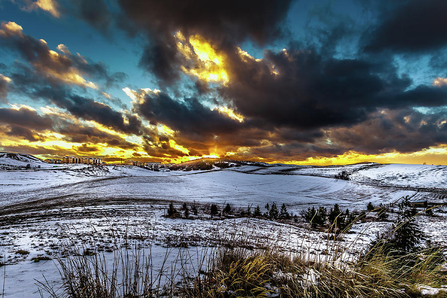Sun Setting in Pullman Photograph by David Patterson