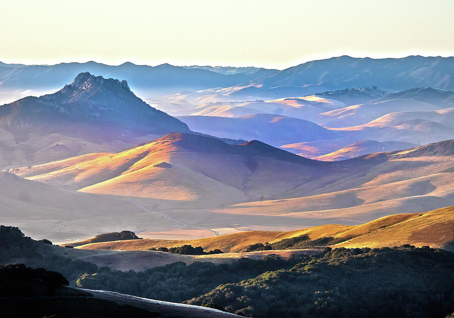 Sun Setting on California Coastal Hills Photograph by Joe Schofield Sun Setting on California Coastal Hills Photograph by Joe Schofield