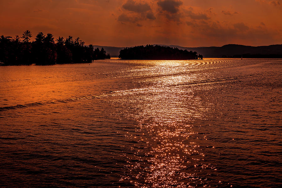 Sun Setting On Lake George Photograph