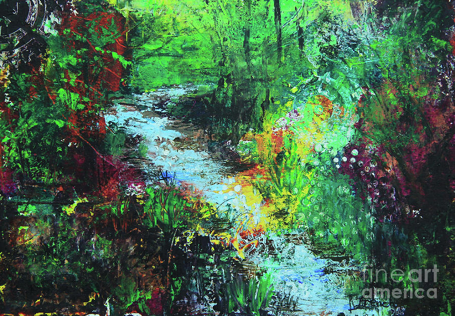 Sun Splash Stream Painting by Jeanette French