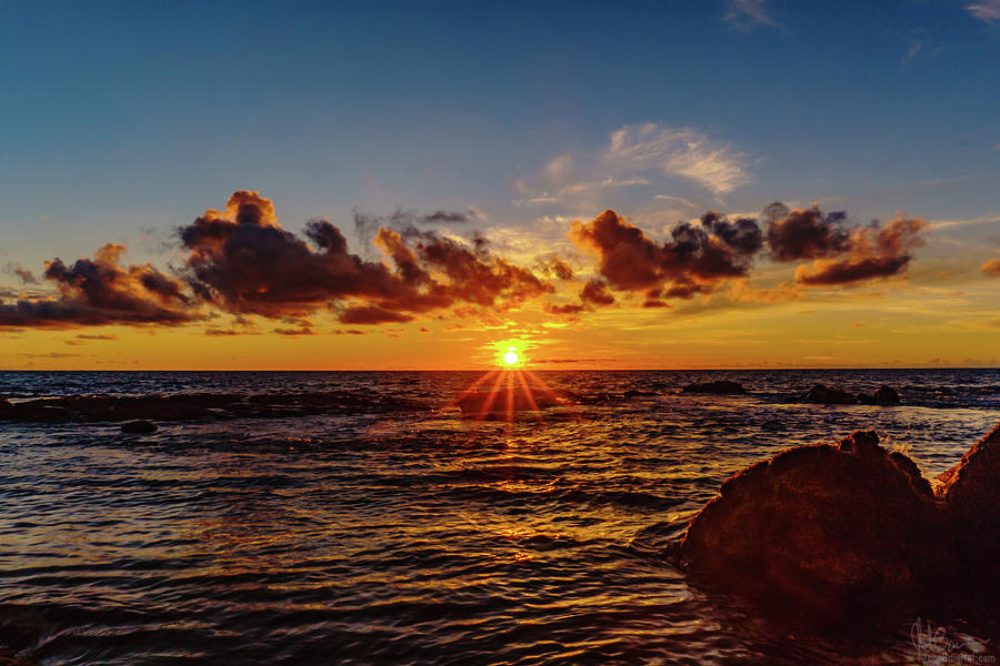 Sun Streaks over the Ocean Photograph by John Bauer