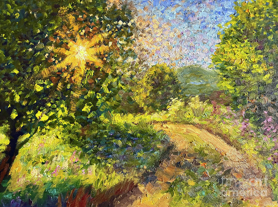 Nature Painting - Sun through the tree by Julia Strittmatter