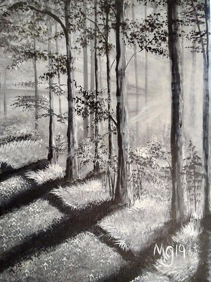 Sun Thru Trees Painting by Mindy Gibbs