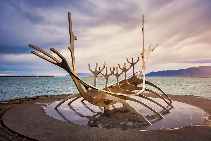 Sun Voyager The Viking Ship in Reykjavik Iceland  Photograph by Alexios Ntounas