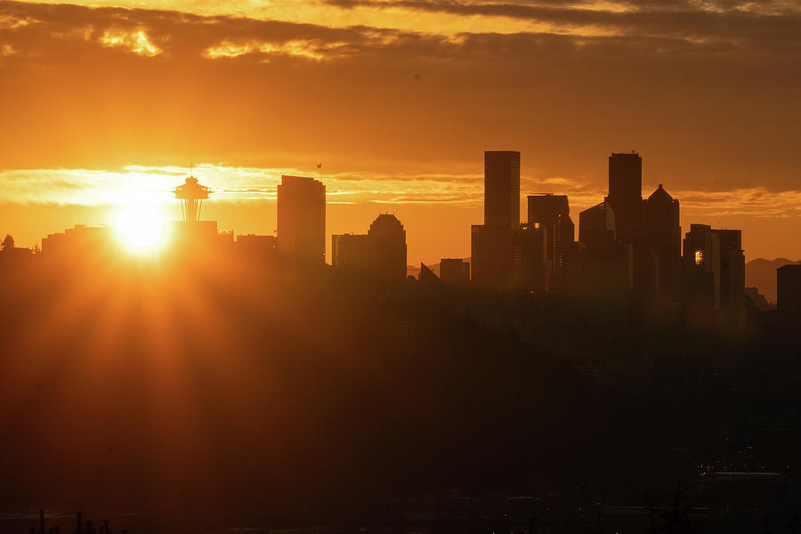Sun Warms Seattle Photograph by Louise Kornreich