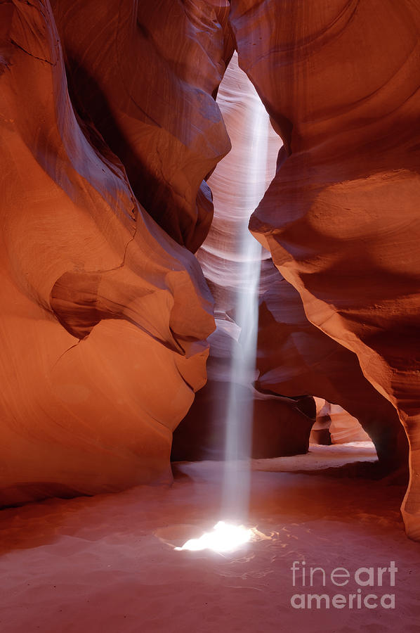 Sunbeam in Upper Antelope Canyon Near Page Arizona Photograph by Tom Schwabel