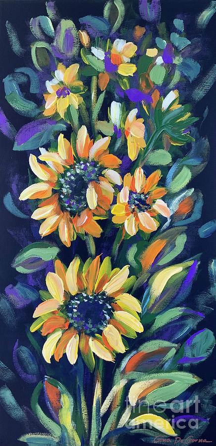Sunbflowers Digital Art by Gina De Gorna